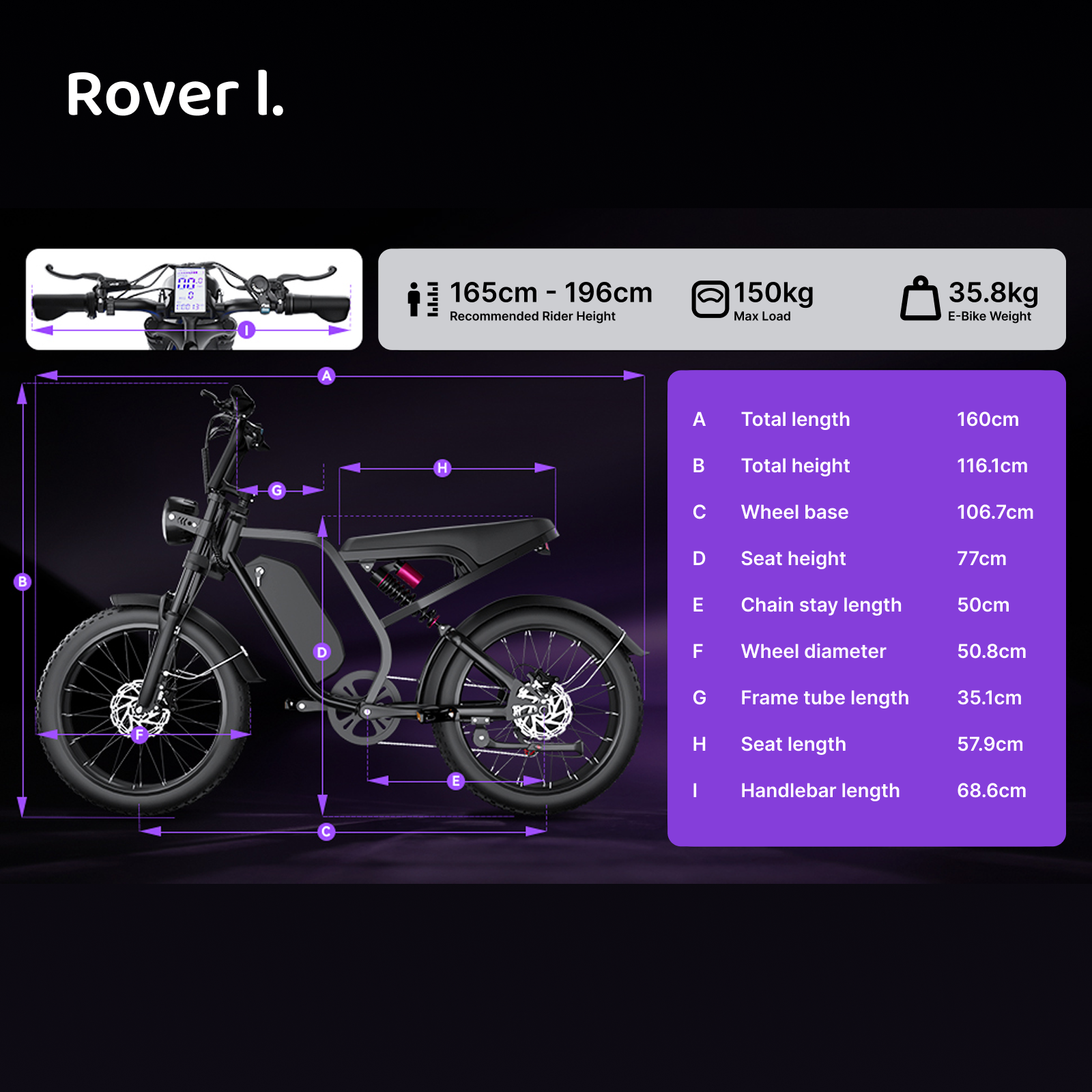 Rover l E-Bike 1000w, 55km/h - Image 2